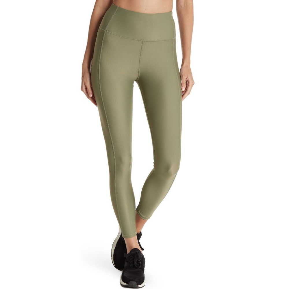 NEW Sweaty Betty London High Shine Sculpt 7/8 Moss Green Leggings Size XL NWT